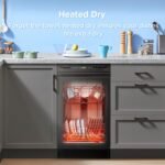 Midea MDF18A1ABB Built-in Dishwasher with 8 Place Settings, 6 Washing Programs, Stainless Steel Tub, Heated Dry, Energy Star, Black - Image 7