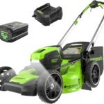 Greenworks 80V 21" Self-Propelled Cordless Lawn Mower – Brushless Motor, LED Lights, 4.0Ah Battery & Rapid Charger (75+ Compatible Tools)