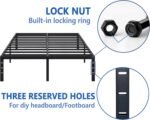 Metal Bed Frame,Queen Size Bed Frame with Storage Space,Heavy Duty Sturdy Mattress Foundation,Easy Assembly,No Box Spring Needed, Black,14 Inch,Queen - Image 5