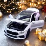 Toy Cars Compatible for M8 1/32 Metal Model Car Collect car with Light and Sound Pull Back for Kids Toy Festival Gift(White) - Image 2