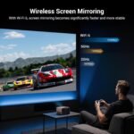Projector 4K with WiFi and Bluetooth [2000 ANSI/AI Auto Focus/Official Licensed Apps], Outdoor Movie Projector with Smart TV OS 2.0 & Dolby, HAPPRUN Home Theater Projector for Indoor/Outdoor Use - Image 8
