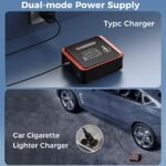 Tire Inflator Portable Air Compressor - Air Pump for Car Tires with Tire Pressure Gauge (150 PSI&10000mAh) - One Click Smart Pump Tire Inflator for Car, Motorcycle, Bicycle and More - Image 3