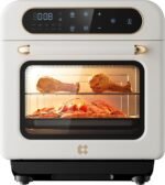 CIARRA 8-in-1 Air Fryer Steam Oven Countertop, 13QT Mini Toaster Oven with Steam, Rapid Steam, Air Fry, Vapor Bake, Steam Clean, Bake, Dried, Ferment, White