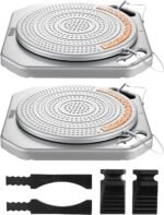 VEVOR Wheel Alignment Turn Plates, 4-Ton Capacity, Brass Dial Measurements, 360° Rotating Turntable Wheel Alignment Tool with Transition Bridge & Thrust Block for Car SUV Light Truck