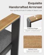 Aluminum Outdoor Patio Furniture Set with Coffee Table, 5 Piece Patio Conversation Sets with Washable Thick Cushions, Outdoor Sectional Furniture Set for Porch, Balcony, Deck, Yard, Graphite - Image 3