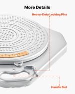 VEVOR Wheel Alignment Turn Plates, 4-Ton Capacity, Brass Dial Measurements, 360° Rotating Turntable Wheel Alignment Tool with Transition Bridge & Thrust Block for Car SUV Light Truck - Image 6