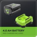 Greenworks 80V 21" Self-Propelled Cordless Lawn Mower – Brushless Motor, LED Lights, 4.0Ah Battery & Rapid Charger (75+ Compatible Tools) - Image 9