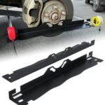 Heavy Duty Toe Alignment Tool Plates, Upgrade Stainless Steel Wheel Alignment Tool Plate with Hanging Holes for Easy Wall-Mounted Storage, Black(Excluding Tape Measures)
