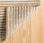 FRELISH DECOR Wool and Jute Premium Handwoven Chunky Stripes Rug - Contemporary Area Rug for Living Room Bedroom (6' x 9' - Natural Ivory) - Image 6