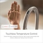 Moen Sinema Chrome Smart Faucet Touchless Pull-Down Sprayer Kitchen Faucet with Voice and Motion Control, S7235EV2C - Image 2