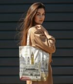 World Travel Gift Canvas Tote Bag for Women Travellers Aesthetic Reusable Grocery Shoulder Bag for Travel Shopping - Image 4