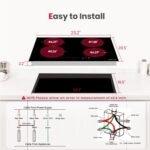 GASLAND 4 Burners Induction Cooktop 24 Inch,7200W Built-in Induction Stovetop with Booster and Timer, 240V Electric Hob, 9 Power Levels, Slide Touch Control, Child Safety Lock, Hard Wire - Image 4