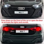 Toy car 1/32 Audi RS7 Sportback Performance Metal Model Car Pull Back Car Toys with Light and Sound Toys Car Collectible Model for Boy (Black) - Image 2