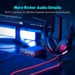 Fosi Audio K5 Pro Gaming DAC Headphone Amplifier Mini Hi-Fi Stereo Digital-to-Analog Audio Converter USB Type C/Optical/Coaxial to RCA/3.5MM AUX for PS5/PC/MAC/Computer - Image 9