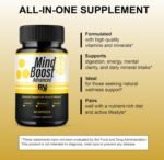 BLUE VIBE Mind Boost Premium Health & Wellness Nootropic Supplement, MindBoost Advanced All Natural Health Management & Overall Wellness Support Supplement Formula Pills (1 Pack - 60 Capsules) - Image 7
