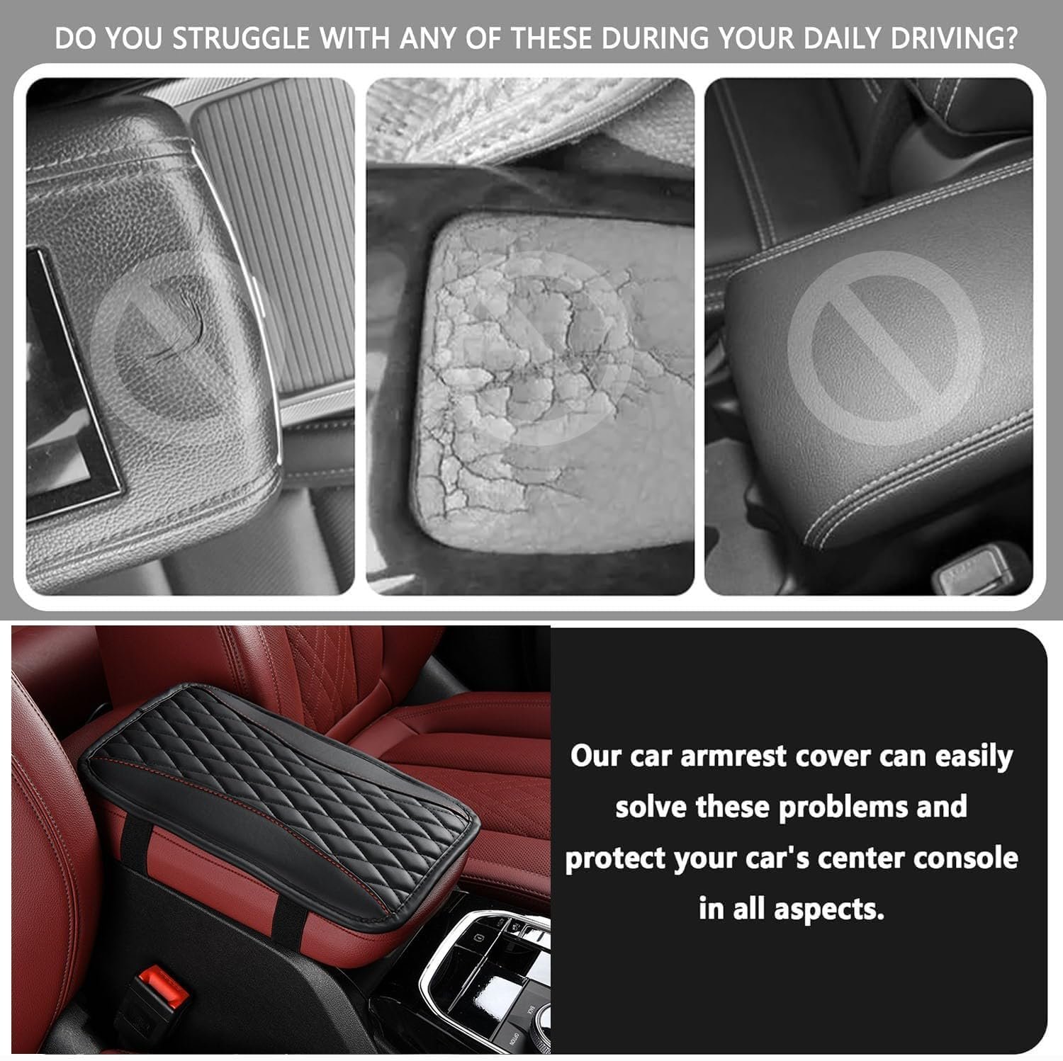 71bmKPzMzXL._AC_SL1500_.jpg Auto Center Console Pad for Bentley Bentayga EWB(2020-) Accessories Car Armrest Cushion Protects Your armrest and Feels Comfortable on Your Elbows and arms - Image 1