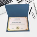 SUNEE 75pcs Certificate Kit, 25pcs Navy Blue Certificate Holders & 25pcs Letter Size Certificate Papers & 25pcs Gold Foil Award Seals for Diploma, Award, Accomplishment - Image 7