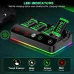 DINOSTRIKE 4X 6200mWh Battery Pack Compatible with Xbox One/Series S/X Controller Charging Station【Extended USB C Cable】 Rechargeable Battery Pack for Xbox - Image 5