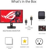 ASUS ROG Strix 27” 1440P USB-C HDR Gaming Monitor (XG27ACMG) - QHD (2560x1440), 270Hz, 1ms, Fast IPS, Extreme Low Motion Blur Sync, G-SYNC Compatible, DisplayWidget, Tripod Socket, 3 yr Warranty - Image 8