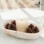 Radicaln Marble Dough Bowl 10" Inches White Onyx Handmade Key Bowl For Dining Table Décor, Ideal Decorative Bowl, Entryway Décor & Farmhouse Décor - Image 2