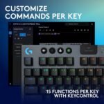 Logitech G915 X Lightspeed TKL Wireless Mechanical Gaming Keyboard, Double-Shot PBT Keycaps, Fully Programmable Keys, RGB Backlit Mac/PC Gaming Keyboards, Aluminum Finish, GL Linear Switches, Black - Image 4