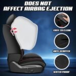 Car Seat Covers for Genesis GV80 2021-2026, Premium Nappa Leather Car Seat Cover, Stylish Sport Seat Covers， Automobile Seat Cover Sets.(Standard 2 Seats/Black) - Image 4