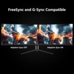 INNOCN 49" Curved Gaming Monitor 144Hz Ultrawide 32:9 WDFHD 3840 x 1080P, R1800, 99% sRGB, HDR400, USB Type C, DisplayPort, HDMI, Built-in Speakers, Height/Tilt Adjustable - 49C1G - Image 6