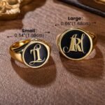 callie Personalized Signet Ring - Custom Engraved Text, Family Crest Coat Of Arms Rings, 925 Sterling Silver/Brass | Jewelry Gifts for Men & Women - Image 3
