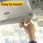 Yuoyar Sunglass Holder for Car, Magnetic Leather Sunglasses Holder and Ticket Card Clip, Car Visor Accessories, 2 Packs (Beige) - Image 6