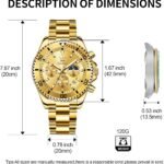 OLEVS Mens Watches Big Face Stainless Steel Waterproof Date Analog Quartz Watches Fashion BusinessWrist Watches for Men… - Image 7