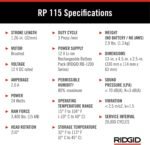 RIDGID 72553 Model RP 115 Mini Press Tool and Battery Kit with 1/2" to 3/4" ProPress Press Tool Jaws, 2V Li/Ion Battery, 12V Charger, and Carrying Case , Red - Image 7