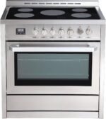 Rangaire RRE361TS 36" Electric Range Oven with Timer - Stainless Steel, Infrared Stove Burners, True Convection, Easy Reach Racks