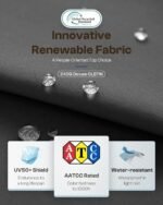 Aluminum Outdoor Patio Furniture Set with Coffee Table, 5 Piece Patio Conversation Sets with Washable Thick Cushions, Outdoor Sectional Furniture Set for Porch, Balcony, Deck, Yard, Graphite - Image 7