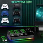 DINOSTRIKE 4X 6200mWh Battery Pack Compatible with Xbox One/Series S/X Controller Charging Station【Extended USB C Cable】 Rechargeable Battery Pack for Xbox - Image 7