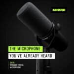 Shure SM7B Vocal Dynamic Microphone – XLR Studio Mic for Podcasting, Recording, Broadcasting, Streaming & Gaming – Smooth, Warm Sound, Rugged Build, Detachable Windscreen, Wide Frequency Range, Black - Image 5