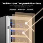 Yeego Wine Fridge Cooler - 15 Inch Wine Fridge Hold 33 Bottles, 40-65°F Wine Refrigerator Glass Door, Built in, Freestanding Under Counter Fridge for Beer Soda Drink Home Bar Office - Image 6