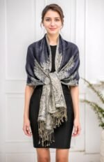 Achillea Big Paisley Pashmina Shawl Wrap for Women – Elegant Scarf for Weddings, Evening Dresses, Festivals & Daily Wear - Image 3