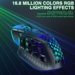 SOLAKAKA SM809 Gaming Mouse for MMO,24000 DPI,16 Programmable,RGB PC Gaming Mice,Black - Image 8