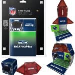 CreateOn Seattle Seahawks NFL Fan-Tiles Magnetic Match-Up Tiles | 17-Piece Building Set for Kids & Adults | Officially Licensed NFL Team Collectibles | Build, Play & Display (All Teams Available)