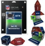 CreateOn Seattle Seahawks NFL Fan-Tiles Magnetic Match-Up Tiles | 17-Piece Building Set for Kids & Adults | Officially Licensed NFL Team Collectibles | Build, Play & Display (All Teams Available)