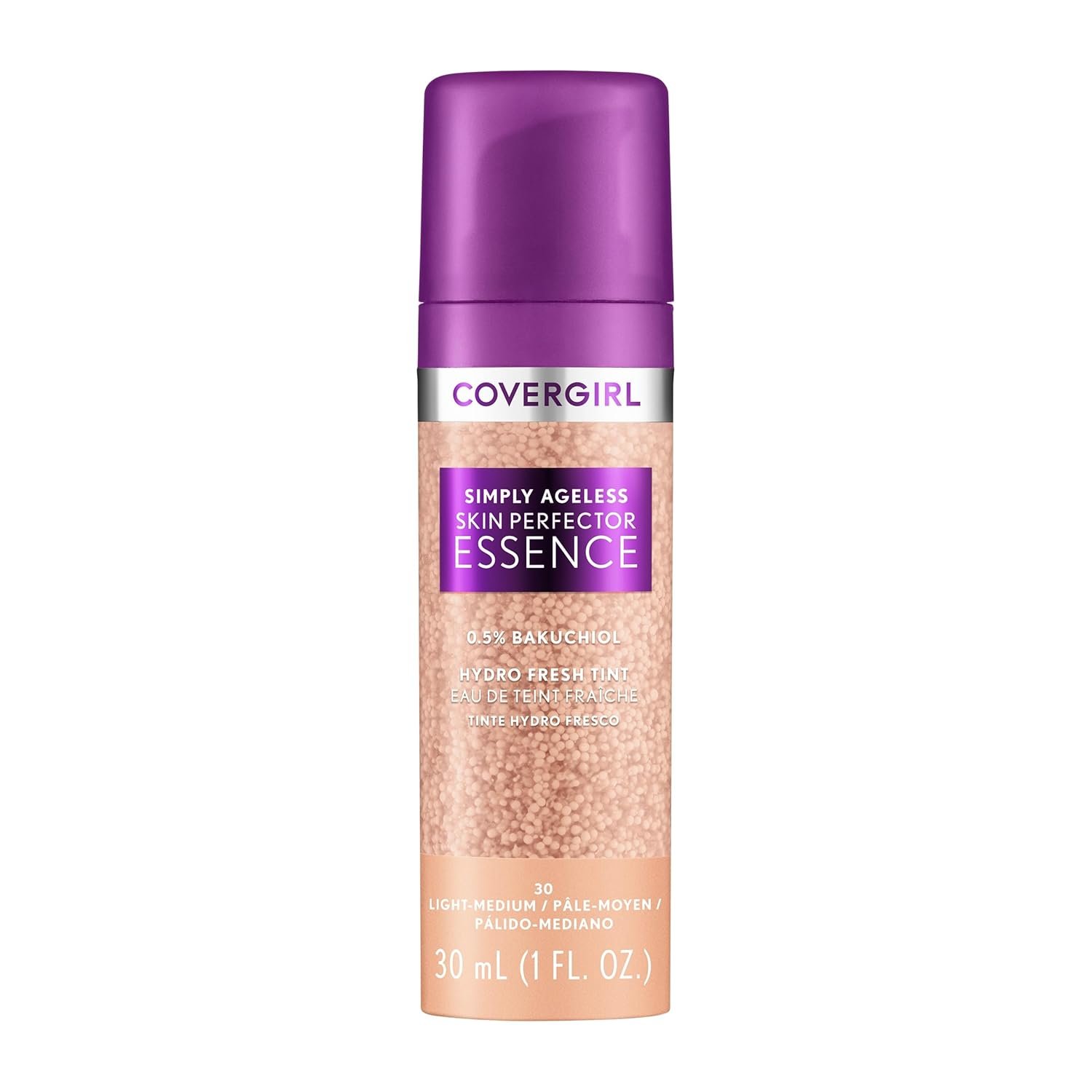 71moxV34uAL._SL1500_.jpg Covergirl Simply Ageless Skin Perfector Essence Foundation, 30 Light-Medium,Tinted Skincare Makeup Hybrid, Sheer Tint, Radiant Finish, Glowy Finish, Vegan Formula, 1.0oz - Image 1