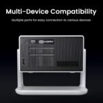 Mini Smart Projector, 1500 ANSI Portable Projector with WiFi and Bluetooth, HAPPRUN 4K Full HD Home Theater with 270° Stand, Dolby Sound, Built-in Apps,Compatible with Phone & PC, Indoor & Outdoor Use - Image 7