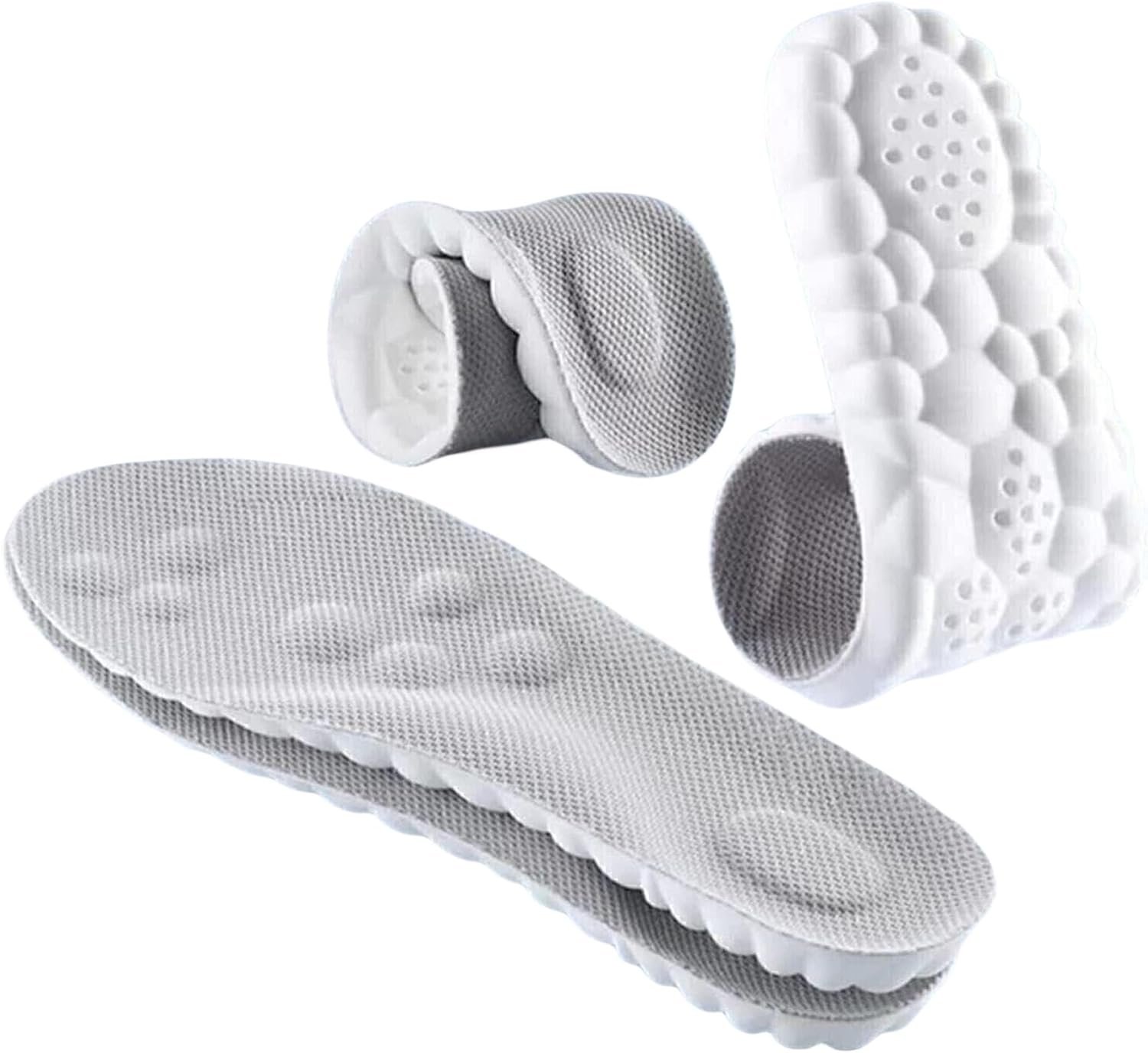 71nKJborYZL._AC_SL1500_.jpg 4D Cloud Technology Super Soft Comfort Insoles - U-Shape Memory Foam, Cloud Feeling, Sports Memory Foam (Gray, Men 9-10.5/Women 10.5-12) - Image 1