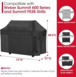Unicook Grill Cover Compatible with Weber Summit 600 Series and Summit Smart Gas Grills, Heavy Duty Waterproof Outdoor BBQ Cover, Fade Resistant Gas Grill Protector, Compared to Weber 7109 - Image 2