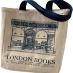 BXCNCKD Vintage London Bookstore Canvas Bag Women's One Shoulder Tote Bag Large Capacity Shopping Bag