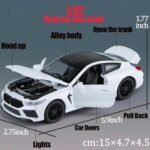 Toy Cars Compatible for M8 1/32 Metal Model Car Collect car with Light and Sound Pull Back for Kids Toy Festival Gift(White) - Image 4