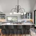 Modern Sputnik Chandelier 8 Lights Large Luxury L41” Mid Century Milk Glass Globe Ceiling Pendant Light Fixture Black Chandeliers for Foyer Staircase Living Dining Room Kitchen - Image 8