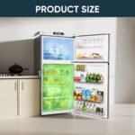 Upstreman 17.6 Cu.Ft Top Freezer Refrigerator Large Capacity Refrigerator, Frost Free, ENERGY STAR, Adjustable Thermostat, Fingerprint Resistant Stainless Steel, Reversible Door - Image 2