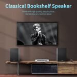 BESTISAN 4 Inch Powered Bookshelf Speakers with Deep Bass, Bluetooth 5.0 Studio Monitor Speakers, 2.0 Neared Field Audio Speakers with 2 RCA Line Input, Set of 2 Black-New Model - Image 6
