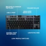 Logitech G915 X Lightspeed TKL Wireless Mechanical Gaming Keyboard, Double-Shot PBT Keycaps, Fully Programmable Keys, RGB Backlit Mac/PC Gaming Keyboards, Aluminum Finish, GL Linear Switches, Black - Image 6